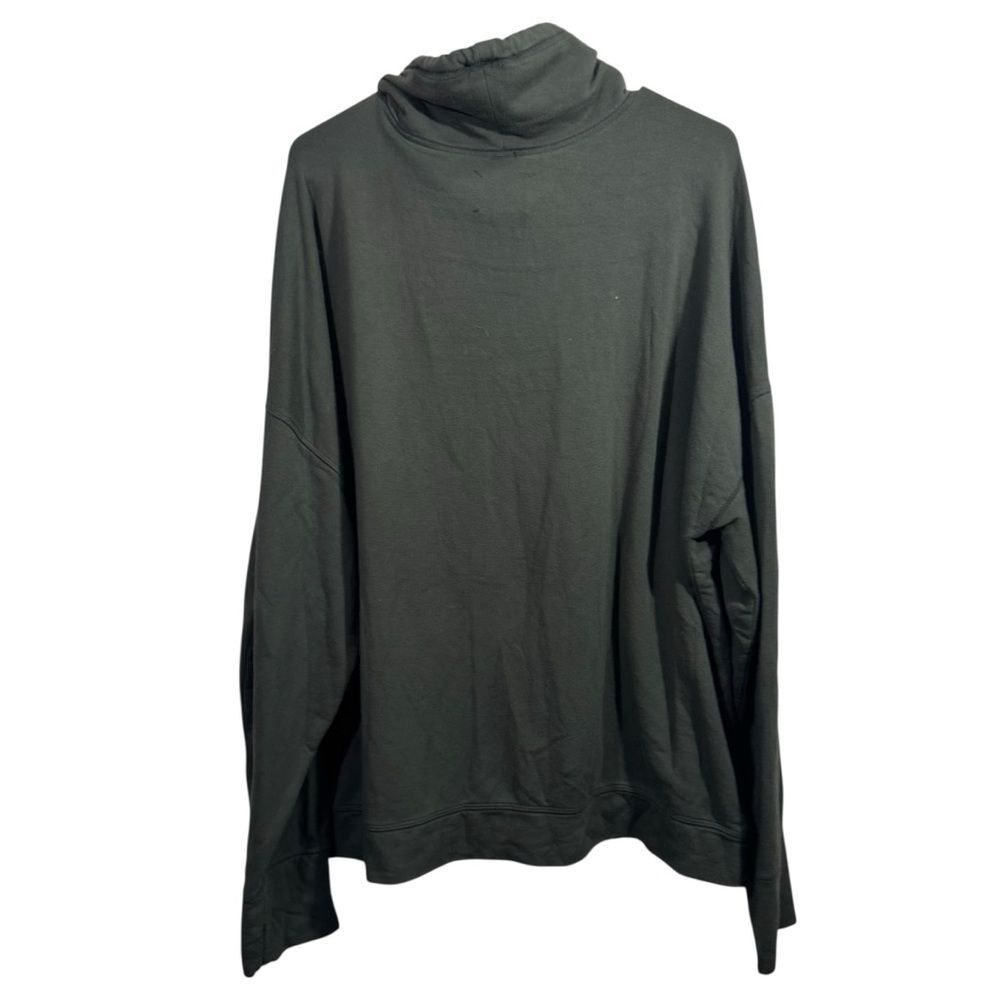 Aerie Offline Olive Green Cowl Neck Pullover Hoodie Sweatshirt - Picture 2 of 5